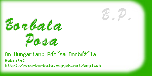 borbala posa business card