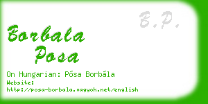 borbala posa business card